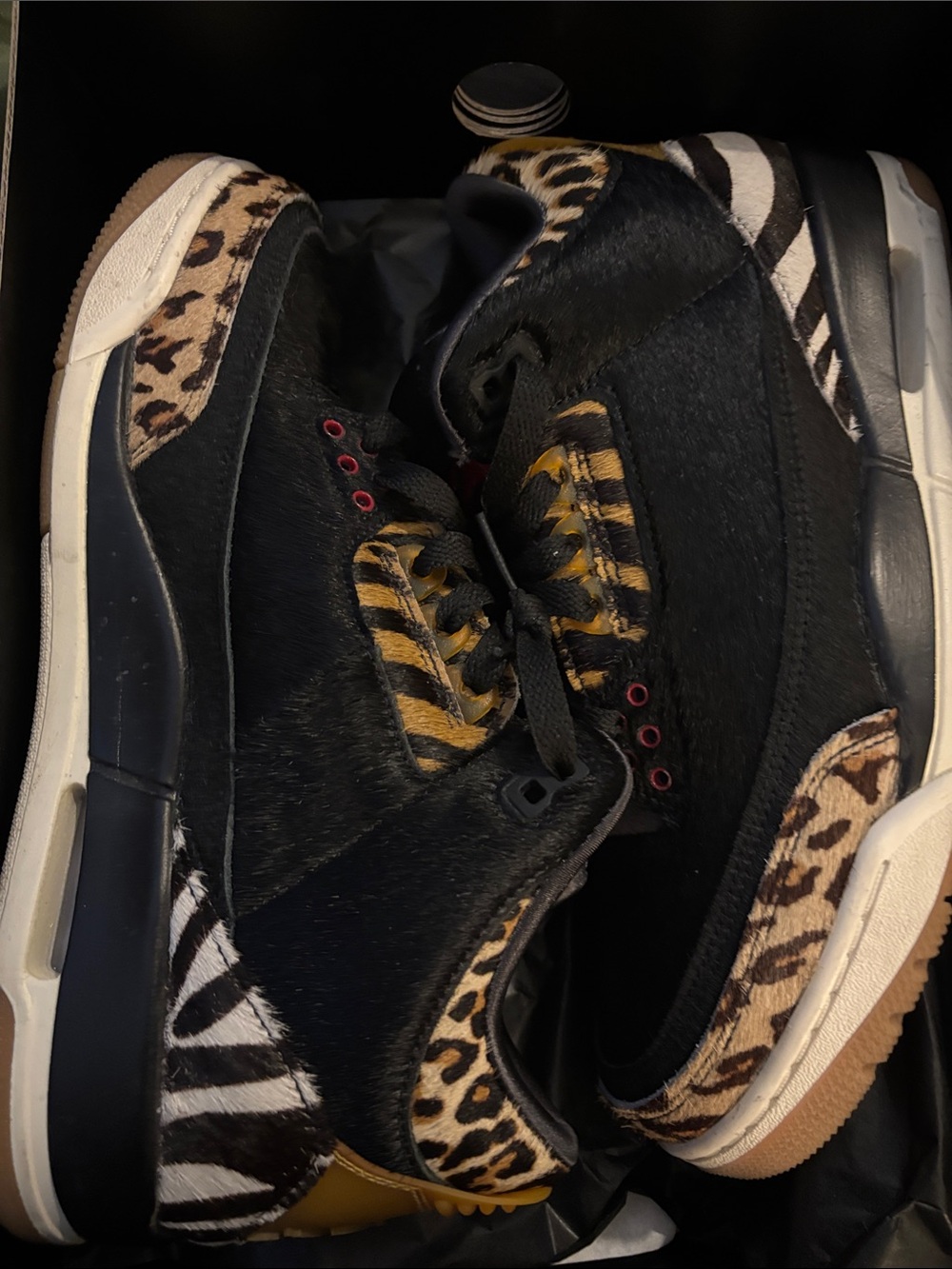 Black Multi-Print  Fashion Sneaker